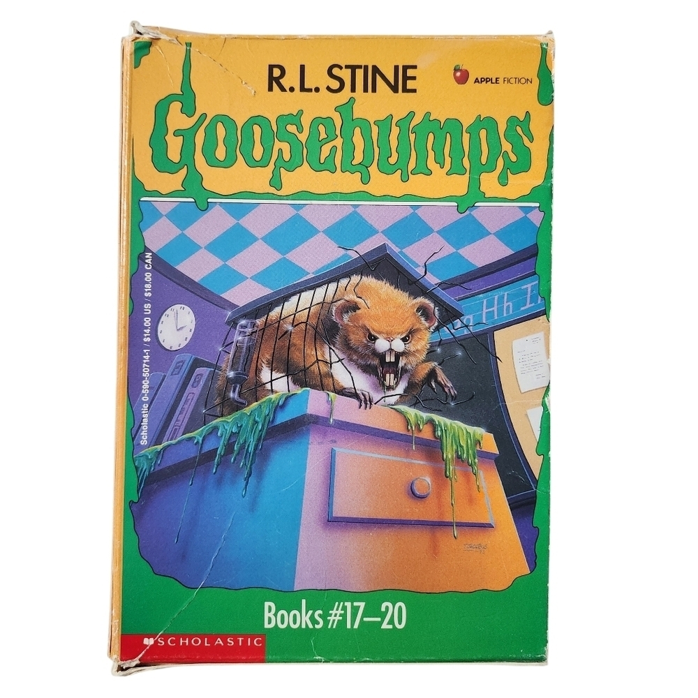 Vintage 90s Goosebumps Book Set #17-20 Deep Trouble Why Im Afraid Of Bees...